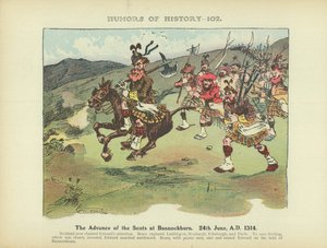 El avance de los escoceses en Bannockburn. 24 de junio de 1314 (litografía en color) de Arthur Moreland