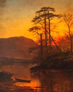 Atardecer en el río Ausable 1875 (Óleo sobre lienzo)
