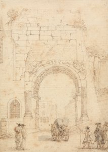 El Arco de Tito desde el Foro, Roma de Arthur Pond