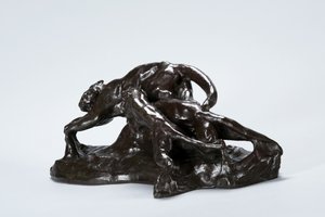 Perros cazando puma de Arthur Putnam