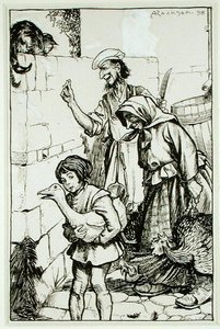 Un gato de Sir Alured Denne, ilustración de 