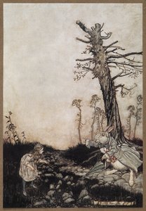 Alicia y el conejo blanco de Arthur Rackham
