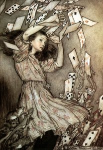 Las aventuras de Alicia en el país de las maravillas (Alicia a través del espejo), de Lewis Carroll, ilustración de Arthur Rackham en 1907. de Arthur Rackham