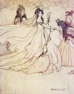 Cenicienta va al baile, de Los cuentos de hadas de los hermanos Grimm, pub. 1909