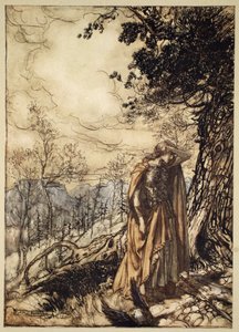 Brunilda permanece mucho tiempo, aturdida y alarmada, ilustración de 