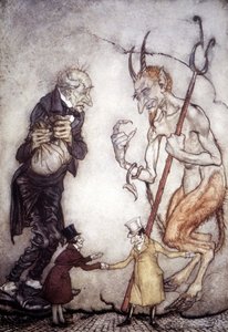 Cuento de Navidad de Charles Dickens (1812-1872), ilustración de Arthur Rackham (1867-1939)