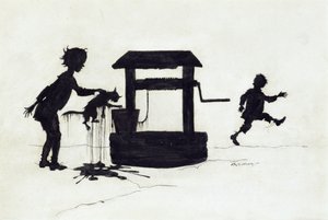 Ding Dong Bell, ilustración de Mother Goose: The Old Nursery Rhymes, publicada en 1913 de Arthur Rackham