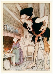 Fee-Fi-Fo-Fum, huelo la sangre de un inglés, de Cuentos de hadas ingleses, pub. 1922 de Arthur Rackham