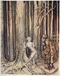 El pájaro de Fitcher, de Hermanito y hermanita y otros cuentos de los hermanos Grimm, pub. 1917