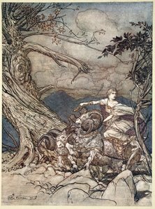 Fricka se acerca enojada, 1910