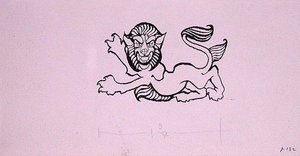 León heráldico, ilustración para 