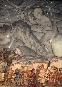 Hércules dio un gran encogimiento de hombros, ilustración de 