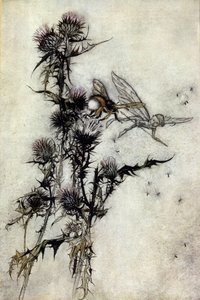 Ilustración de Arthur RACKHAM (1867-1939) para El sueño de una noche de verano de William SHAKESPEARE de Arthur Rackham
