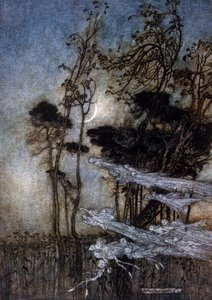 Ilustración de Arthur Rackham para El sueño de una noche de verano de William Shakespeare de Arthur Rackham