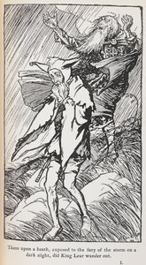 Ilustración del Rey Lear. de Arthur Rackham