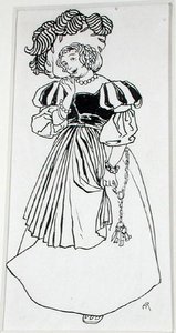 Señorita Una Von-Algo, ilustración de 