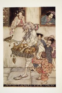 Lámparas Nuevas por Viejas, de The Arthur Rackham Fairy Book, pub. 1933 de Arthur Rackham