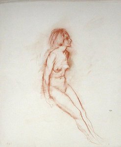 Desnudo, cabeza levantada