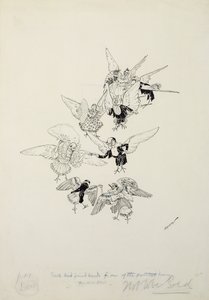 Uno de los bailes más bonitos que jamás hayas visto, ilustración de The Zankiwank and the Bletherwitch, por S.J. Adair Fitzgerald, publicada en 1896
