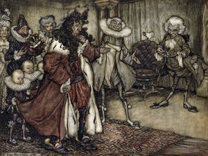 Preparando al rey de Arthur Rackham