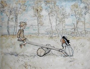 See, Saw, Margery Daw de Arthur Rackham