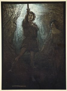 ¡Siegmund el Walsung te ve! Como regalo de novia te trae su espada de Arthur Rackham