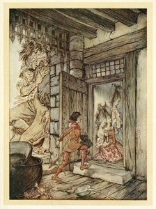 Tomando las llaves del Castillo, Jack abrió todas las puertas, de Cuentos de Hadas Ingleses, pub. 1922