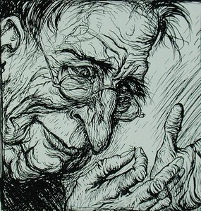 La pulga y el hombre, ilustración de 