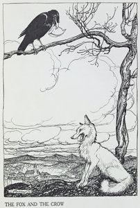 El zorro y el cuervo, ilustración de 