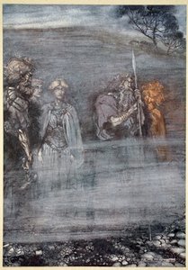 Los dioses se vuelven pálidos y envejecen por la pérdida de Freia, 1910 de Arthur Rackham