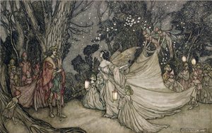 El Encuentro de Oberón y Titania de Arthur Rackham