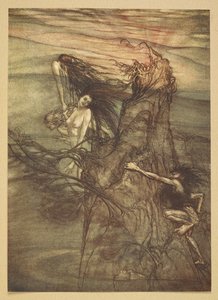 La doncella del Rin. de Arthur Rackham
