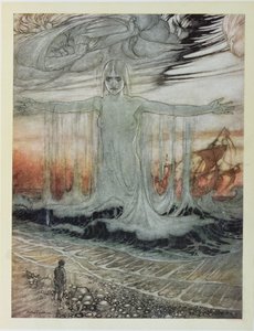 El Náufrago y el Mar, ilustración de 