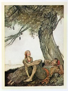 Los viajeros y el plátano, ilustración de 