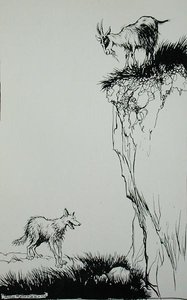 El lobo y la cabra, ilustración de 