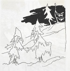 Dos hombres-árbol dándose la mano