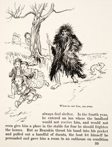 Quien lo vio huyó, de Hermanito y Hermanita y otros cuentos de los Hermanos Grimm, pub.1917 de Arthur Rackham