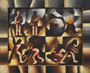 Caín y Abel ciclo del Antiguo Testamento, 1918 de Arthur Segal
