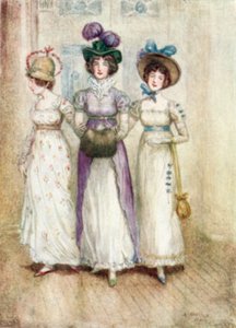 Ilustración para La Abadía de Northanger de Jane Austen de Arthur Wallis Mills