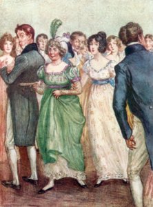 Ilustración para La abadía de Northanger de Jane Austen de Arthur Wallis Mills