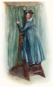 Ilustración de La abadía de Northanger de Jane Austen de Arthur Wallis Mills