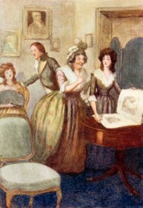 Ilustración de Orgullo y prejuicio de Jane Austen de Arthur Wallis Mills