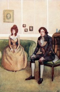 Ilustración para Sentido y Sensibilidad de Jane Austen de Arthur Wallis Mills
