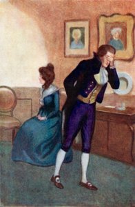 Ilustración para Sentido y sensibilidad de Jane Austen de Arthur Wallis Mills