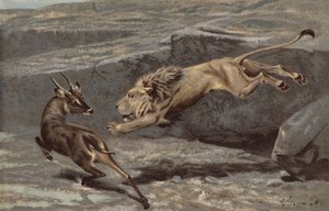 Un ataque nocturno (cromolito) de Arthur Wardle