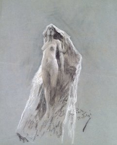 Spirit of the Peak, c.1890 (pastel sobre papel azul)
