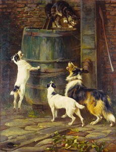 Sólo queremos jugar (óleo sobre lienzo) de Arthur Wardle