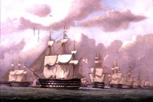 El Vicealmirante de la Blanca Llegando a Spithead