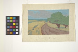 El camino de Argilla (xilografía en color)