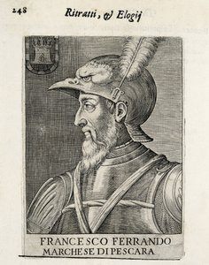 AVALOS, Fernando Francisco (1490-1546). General español. Xilografía. ESPAÑA. MADRID (COMUNIDAD AUTÓNOMA). Madrid. Biblioteca Nacional de Artist Unknown